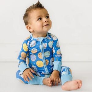 Little Sleepies Onesie with Milk and Cookie Print